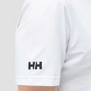 HELLY HANSEN, HH海丽汉森hh24夏款日常休闲棉触感吸湿速干防晒基础短袖T恤 白色-男 L