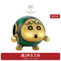 周大福 MONOLOGUE独白蜡笔小新联名款复古黄金豌豆小新吊坠MR1102 MR1102 配手绳
