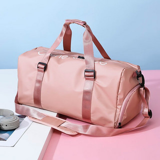 PRUY轻奢品牌旅行包短途手提行李袋干湿分离大容量游泳包运动包 银色