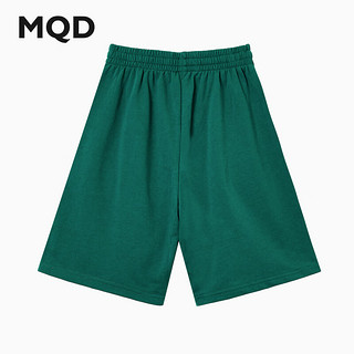马骑顿（MQD）童装学院风夏款运动针织短裤-男女 墨绿 140cm 