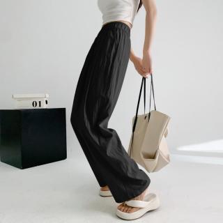 冰丝阔腿裤女2024夏季百搭薄款高腰垂感宽松慵懒山本裤直筒休闲裤