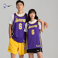 NIKE 耐克 NBA-湖人詹姆斯6号Swingman男子球衣篮球服 紫色2 S