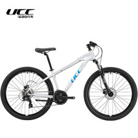 悠诗诗UCC运动自行车阿帕奇HD山地车铝合金车架27.5轮径油压碟刹禧玛诺变速 星际白 420mm/L身高172-185