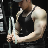劳拉之星劳拉之星3134肱二三头肌高位下拉绳索训练双头绳面拉拉力器 白色0.7米面拉和下拉 无规格