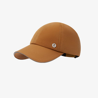 moodytiger儿童帽子反光鸭舌帽轻薄吸汗透气纯色简约帽子 棕褐色