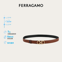 菲拉格慕(Ferragamo)女士棕色双面可调式Gancini皮带 0775473_C _ 90 90(2尺5-2尺6)