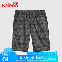 班尼路（Baleno）潮流冰氧吧凉感印花宽松舒适休闲短裤男 010Z匹印 L 