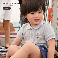 88VIP：TEENIEWEENIEKIDS TeenieWeenie Kids小熊童装24夏季新款男宝宝百搭撞色休闲POLO衫