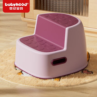 世纪宝贝（babyhood） 多功能双层儿童踩脚凳 宝宝防滑垫脚阶梯凳子 儿童坐便圈辅助器 【全防滑】小怪兽脚踏凳 樱花粉