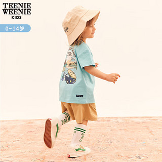 Teenie Weenie Kids小熊童装男女童男女宝宝23年夏季可爱印花短袖T恤 象牙白 120cm