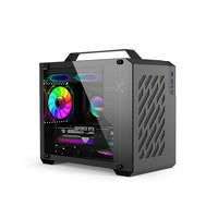 动力火车(PowerTrain)未知玩家X200黑色MATX机箱玻璃侧透立式桌面便携式手提ITX外壳 Type-C接口 支持240水冷 6风扇位 未知玩家X200 黑色