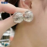 特奇玛银耳环925银针女耳钉时尚名媛2024流行网款新气质百搭耳环女 半圆耳环 S