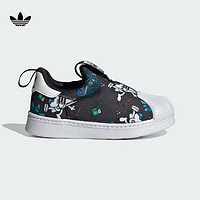 adidas SUPERSTAR 360一脚蹬贝壳头学步鞋男婴童阿迪达斯三叶草 黑色/白色 20码