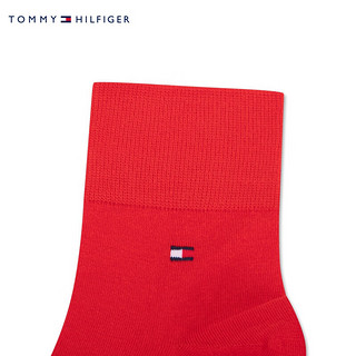 TOMMY HILFIGER【两双装】24春夏男简约提花商务休闲低筒袜子TS000879 红色612 OS