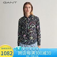 GANT甘特2024春季女士时尚气质印花长袖衬衫|844300004 晚蓝色 40