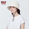 無印良品 MUJI 無印良品   透气 可折叠收纳 渔夫帽 帽子 遮阳帽 DBA41A4S 黑色 56-59cm