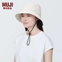 無印良品 MUJI 無印良品 透气 可折叠收纳 渔夫帽 帽子 遮阳帽 DBA41A4S 黑色 56-59cm