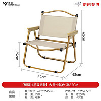 PLUS会员：WATER CLEAR 清系 树脂扶手碳钢款折叠椅