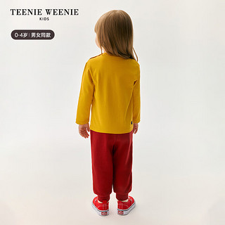 Teenie Weenie Kids小熊童装24秋季男女宝宝舒适印花长袖T恤 象牙白 120cm