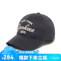 MLB帽子软顶棒球帽学院风休闲鸭舌帽3ACPL033N-50CGS-F 纽约洋基队/炭灰色