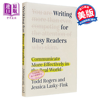 现货 Writing For Busy Readers 忙碌读者的写作 在现实世界中更有效地沟通 商务写作知识书籍 英文原版进口图书