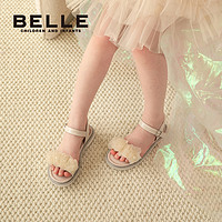 88VIP：BeLLE 百丽 童鞋女童凉鞋春夏新款小女孩珍珠公主鞋时尚洋气儿童宝宝鞋子