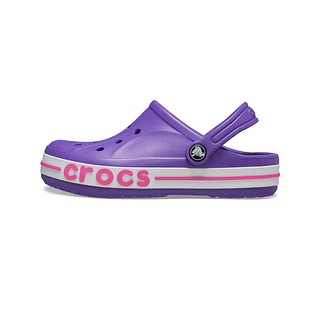 crocs卡骆驰贝雅卡骆班洞洞鞋男童女童包头拖鞋|207018 霓虹紫/水晶紫-5AV 33(200mm)