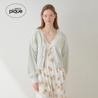 gelatopique24春夏女睡衣穆夏百合花卉刺绣开衫PWNT241097 绿色 F