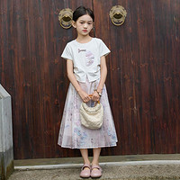 汉服女童中国风马面裙套装裙夏季洋气新中式儿童短袖古装