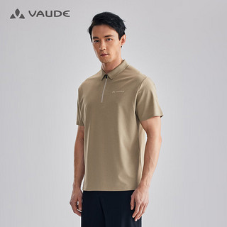 巍德（VAUDE）户外运动短袖polo衫男士速干T恤夏季休闲运动快干柔软吸湿排汗 马利卡其 XXXL