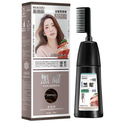 丝享者 染发膏流行黑茶色女天然刺激无品牌植物纯自己在家染发剂