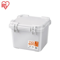 爱丽思(IRIS) TRB400 车载收纳箱 约28升户外露营收纳后备收纳箱 浅灰