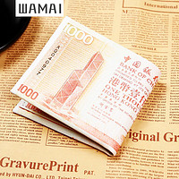唐晓笙【个性土豪金钱包】男士短款创意美元图案拉链皮夹卡包 港币1000