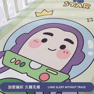 迪士尼宝宝（Disney Baby）婴儿凉席儿童冰丝席宝宝午睡凉席床垫吸汗透气夏季幼儿园凉席两件套 巴斯光年120*60cm