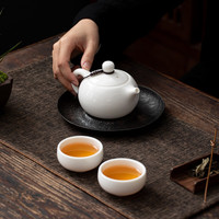 苏氏陶瓷（SUSHI CERAMICS）羊脂玉瓷泡茶壶德化白瓷功夫茶杯一壶两杯日茶具套装