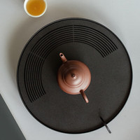 万仟堂(Edenus)茶具高档 茶盘 茶台 茶台 干泡储水托盘 湖月 专享 黑