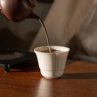 万仟堂（Edenus）茶杯主人杯礼盒高档陶瓷功夫茶杯套装泡茶单杯汝窑  五大名窑