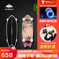 冰龙（ICE DRAGON）陆地冲浪板2023夜光slide初学carver专业滑板免蹬地30