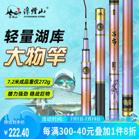 浮烟山鱼竿手竿吕布5.4米台钓竿超轻超硬碳素钓鱼竿28调鲤鱼竿