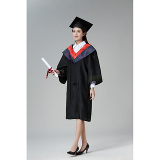 佳烜学士服毕业礼服大学位袍博士帽硕士研究生班服校徽学位通 粉色文科【升级版塑料帽】 L【体重135-160斤】