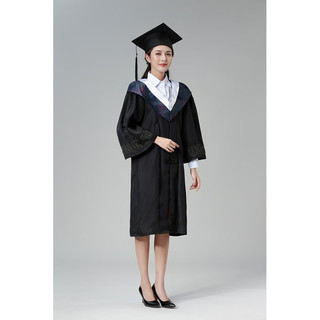 佳烜学士服毕业礼服大学位袍博士帽硕士研究生班服校徽学位通 粉色文科【升级版塑料帽】 L【体重135-160斤】