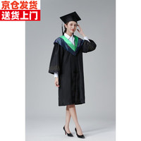 佳烜学士服毕业礼服大学位袍博士帽硕士研究生班服校徽学位通 绿色农科【升级版塑料帽】 S【体重80-105斤】