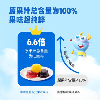 小鹿蓝蓝维C多元果汁果冻420g 宝宝儿童零食百分百果汁果冻约21粒