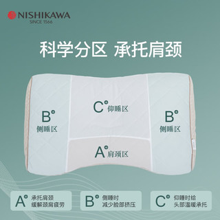 西川（NISHIKAWA）颈椎枕支撑脖子枕头芯 高枕（）11cm 63x43cm