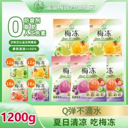 LIUM 溜溜梅 天然梅冻1200g蒟蒻果冻0防腐剂0人工色素休闲零食