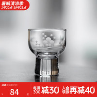 TOYO-SASAKI GLASS【品牌】东洋佐佐木高脚小酒杯日式家用玻璃清酒杯子 梅花高脚清酒杯