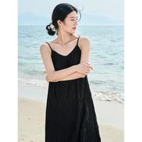 李一桐明星同款波西米亚连衣裙女2024夏季气质油画碎花吊带裙