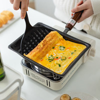 下村（SHIMOMURA）玉子烧锅厚蛋烧锅平底锅不粘锅玉子烧煎锅鸡蛋卷锅早餐锅 玉子烧锅 22.8cm