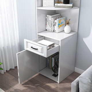 百里香角柜转角柜家用卧室拐角收纳柜墙角置物架墙边角落储物柜客厅边柜 【吸塑门款】暖白色30*30*180cm