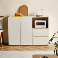 全友129915北欧童话系列餐边柜家用厨房碗筷杯子收纳柜 【1.4米双门常规款】备餐柜